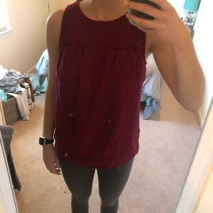 Burgundy Babydoll tank top